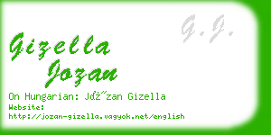 gizella jozan business card